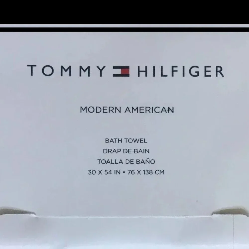 new 6-piece SWEDISH BLUE Tommy Hilfiger Modern American 100% Cotton Towel Set